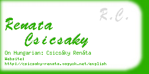 renata csicsaky business card